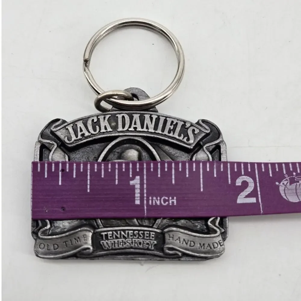 Vtg 80s Jack Daniels Keychain Old Time Tennessee Whiskey Hand Made Bergamot 1989